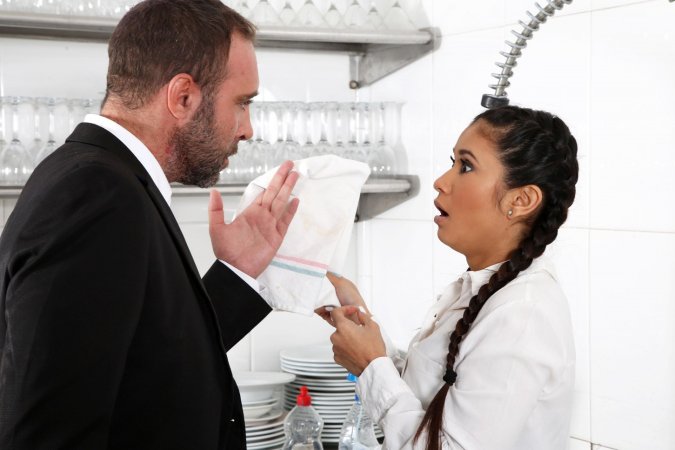 Venus afrodita punishes her bad employees with abusive sex photo 19