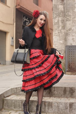 Redhead flamenco dancer Stacy Snake needs a hard cock outdoors photo 12